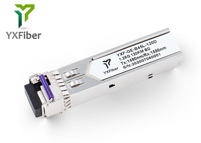 LC WDM DDMI 1.25G BIDI 120km 1490nm Single Mode SFP Module