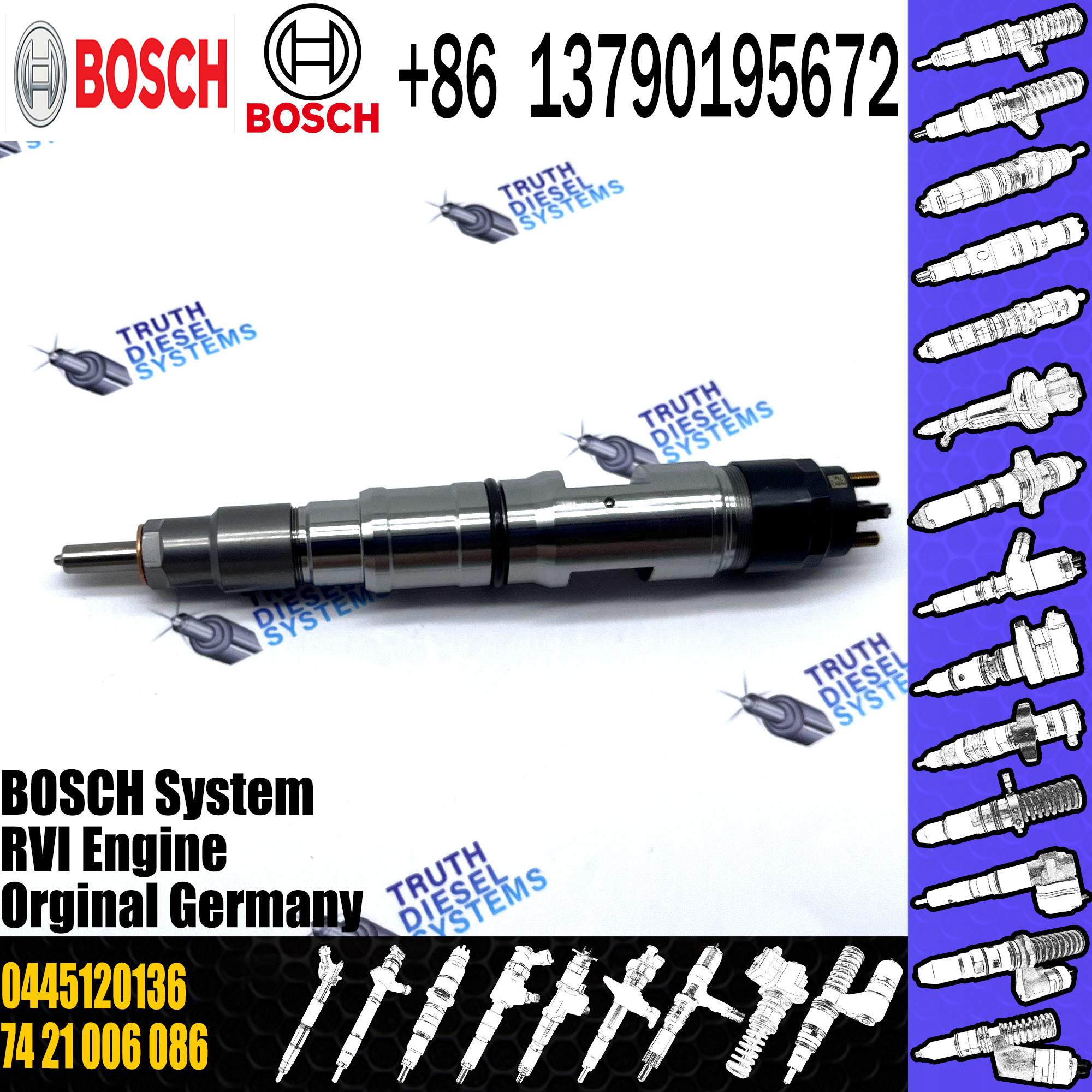 Diesel fuel nozzle assembly common rail injector 0445120136 for diesel engine pump parts
