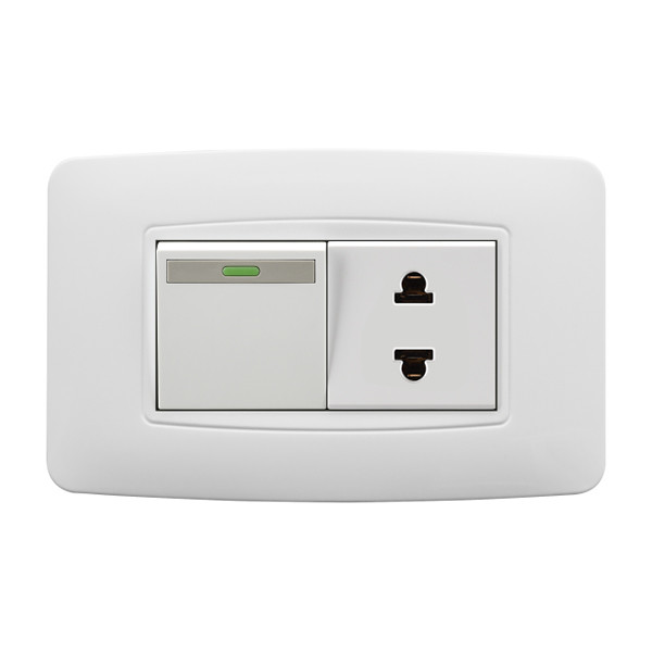 1 Gang 1 Way Switches And Sockets Rated Voltage 110 - 250V 10 A / 16 A 118T