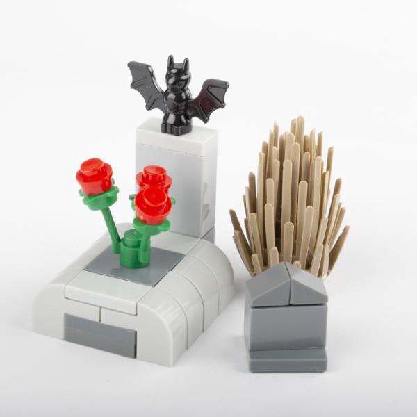 MOC bricks street view castle accessories flower bed for city construction