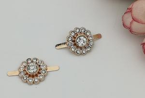 China Round Zinc Alloy Buckle Fashion Style With Rhinestone Suitable For Women Shoes wholesale