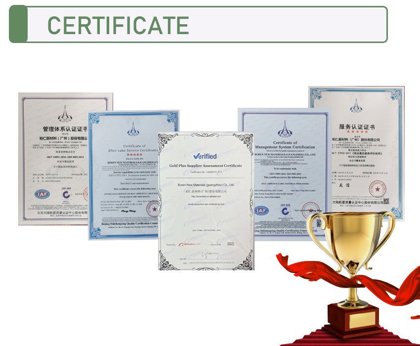 100x150 Size Logistics and Express Sheet 50*37*24mm Box Gauge for Packaging Labels