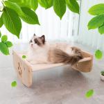 Bamboo Wooden Dog Bed Frame Platform Oxford Cloth ODM