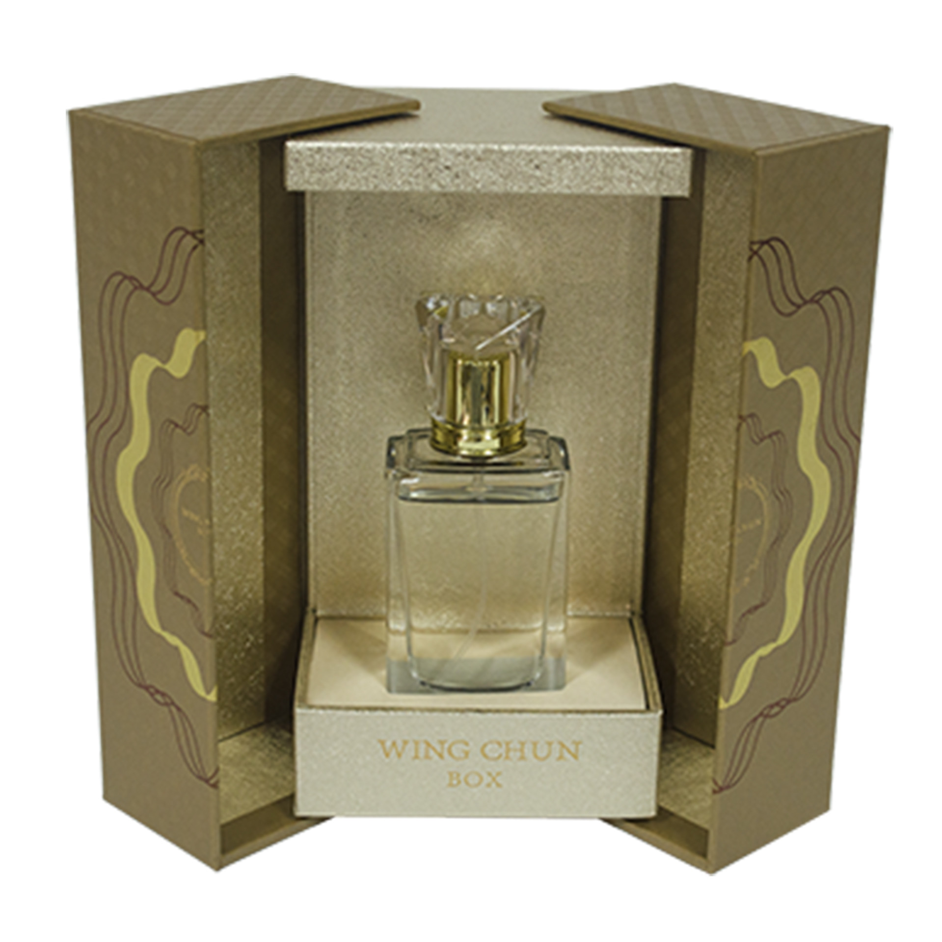 4C / Pantone fancy paper Perfume Packaging Box Soft Touch With EVA