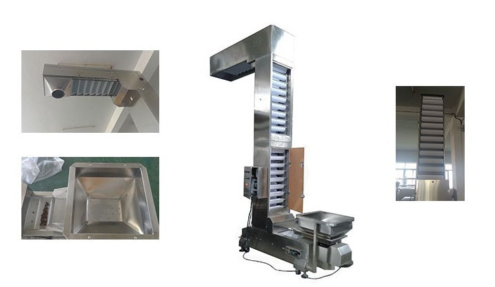 Grain Corn Rice Sunflower Seed 0.75kw Z Type Bucket Elevator ISO CE Certificate