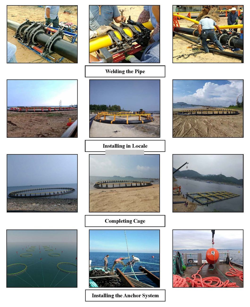 HDPE Plastic Fishery Using Fish Cage with Floating Design