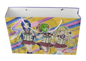 China Retail Paper Merchandise Bags With Handles Christmas Printed Rope Handle Bags wholesale
