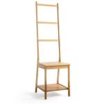 Multifunctional Bamboo Bathroom Towel Shelf Rail Floorstanding Storage