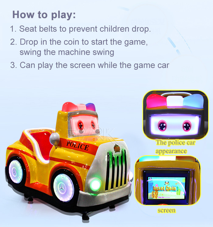 Kids Fun&Attractive Game indoor coin operated amusement rides led light kiddie ride