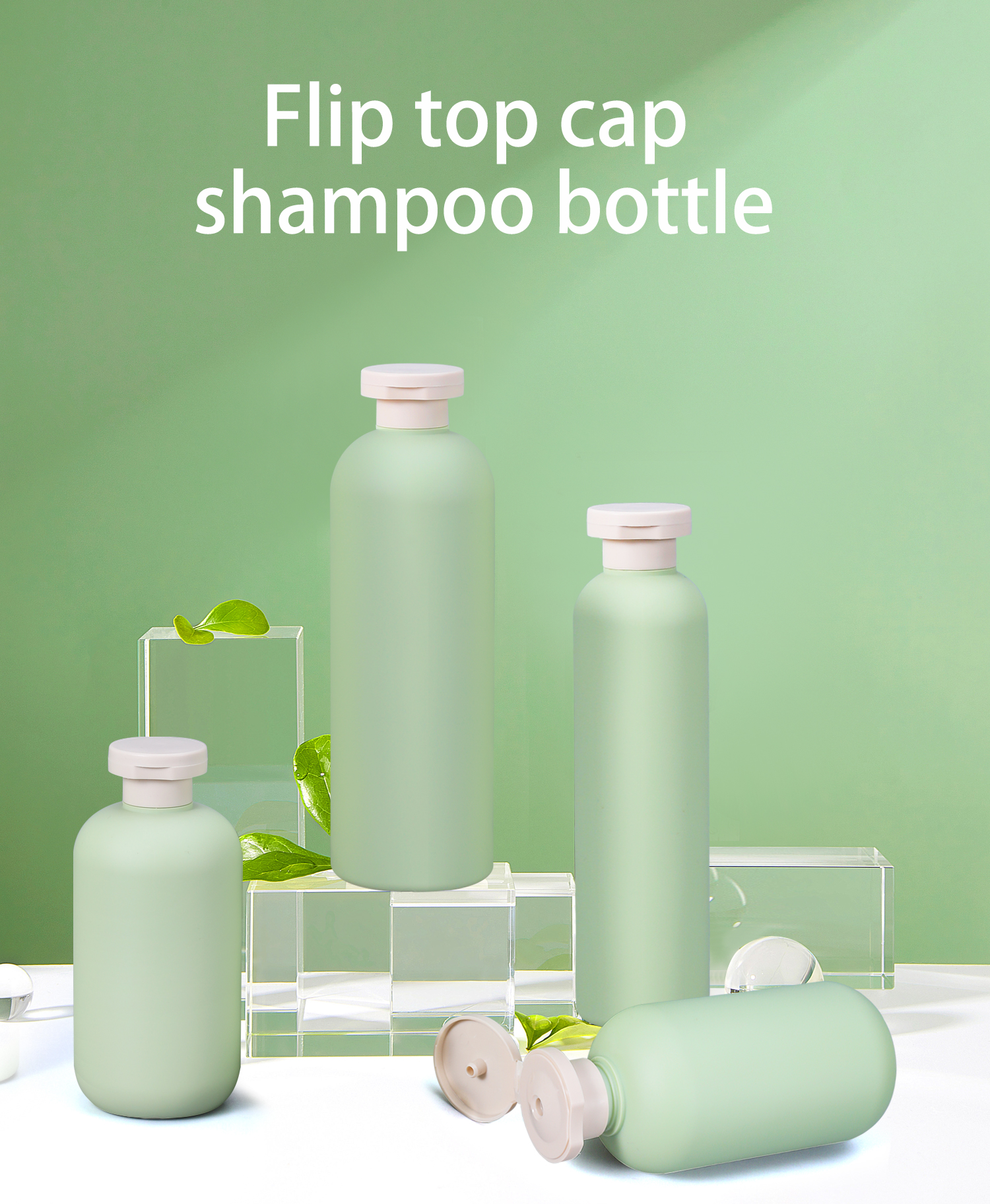 Screen Printing Cosmetic Skincare Squeeze Bottle Flip Top Cap For Easy Of Body Lotion