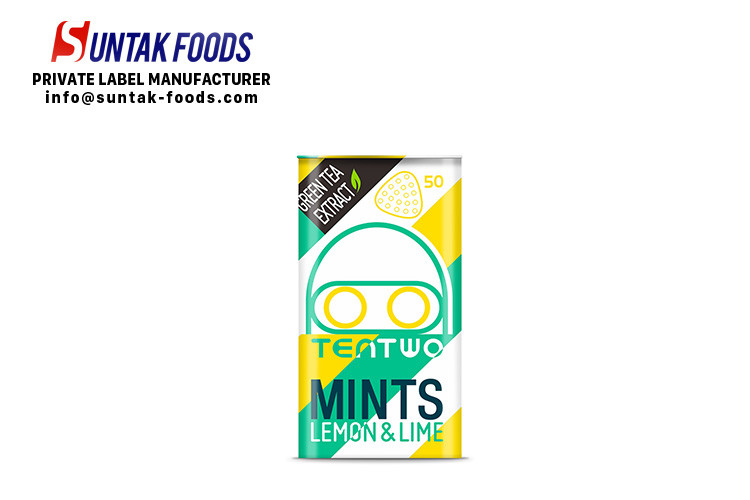 Lemon&Lime flavor sugar free mints candy with green tea extract