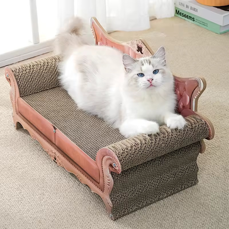 Cat Claw Sharpening Supplies Corrugated Paper Sofa Shape Cat Scratching Board