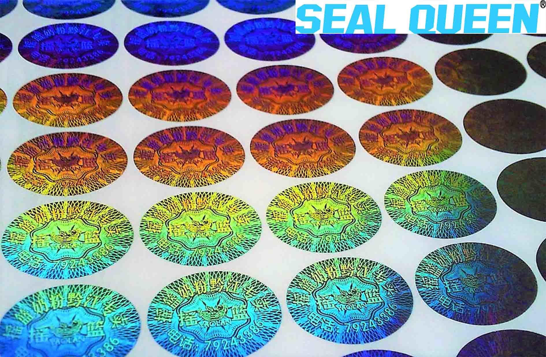 Printed Security Hologram Stickers Tamper Proof Laser Label For Seal Packaging