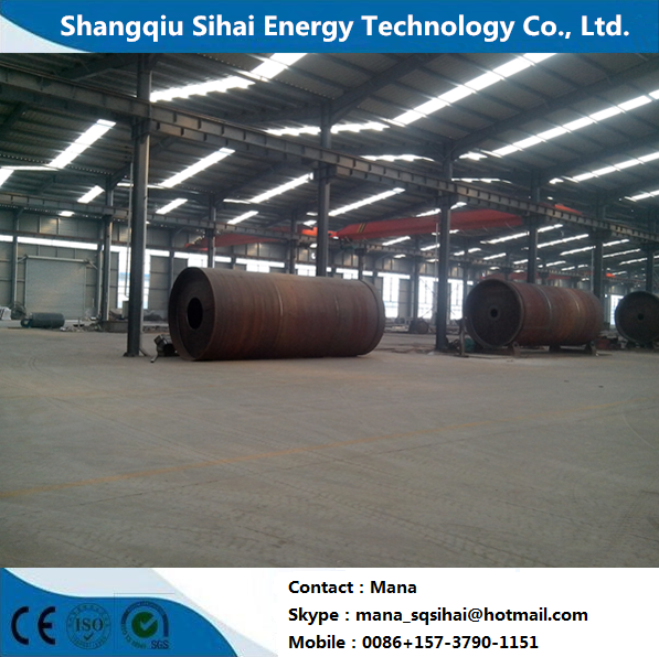 8-10Tons Daily Capacity Waste Tire Pyrolysis Machine 2200*6600mm