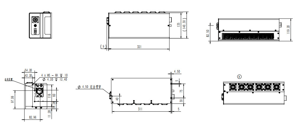 Low Power Nanosecond Laser Machine Parts Air Cooled CE Certification