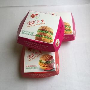 China Disposable Paper Takeaway Box Clamshell Pack Burger Packaging Box Restaurants wholesale