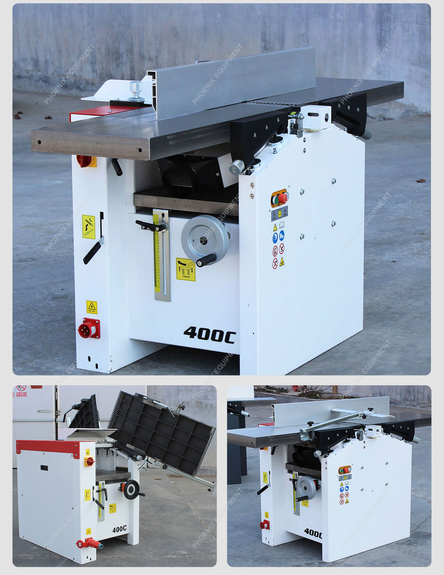 400C Woodworking Combination Machine with 3-Phase Motor Power 0 3 and Wescott Chuck 16mm