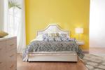 Simple Design Upholstery Headboard Wooden Kingsize Modern Bed