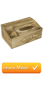 rustic wood rectangular tissue box cover holder bathroom tissues dispenser