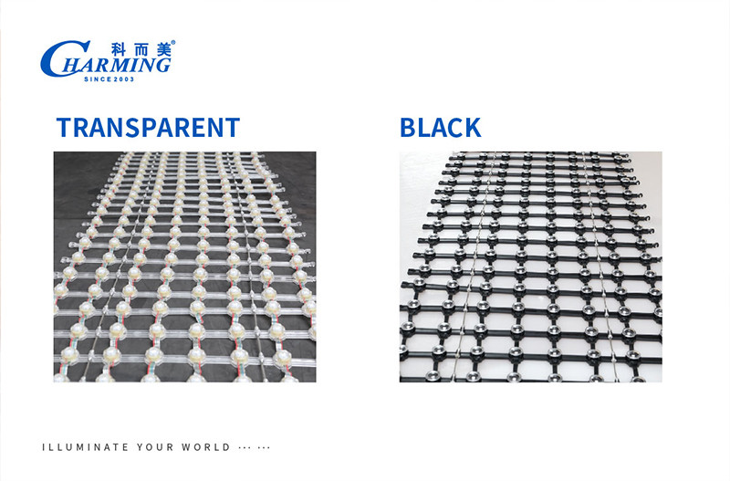 Durable Curtain LED Mesh Screen 5005×440×15MM Transparent DC12V