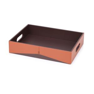 China 400*300*80mm hotel guestroom faux leather shoe tray wholesale