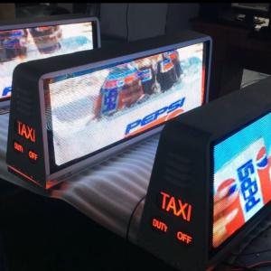China Customized Outdoor Full Color P5 Taxi Top Advertising Signs 9500K - 11500K wholesale