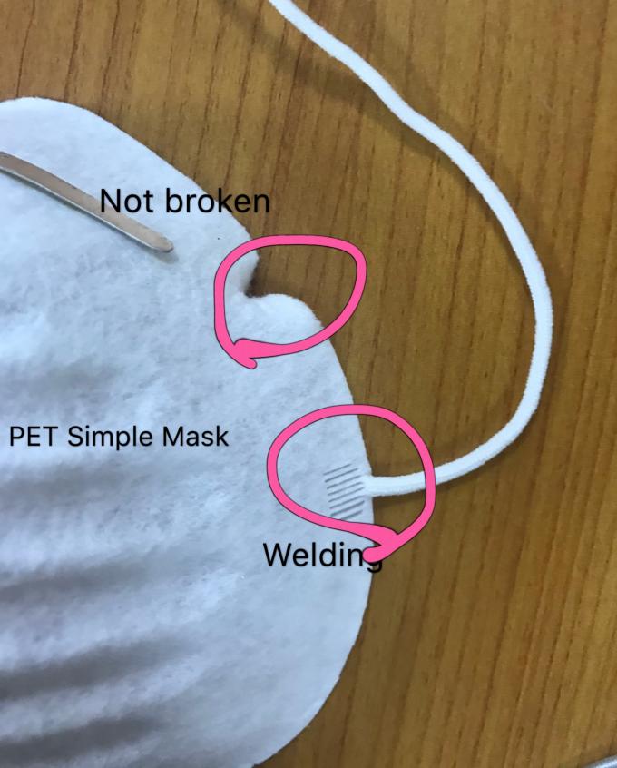Light Weight Disposable Dust Mask White Color Shell Shaped With Steel Nose Clip