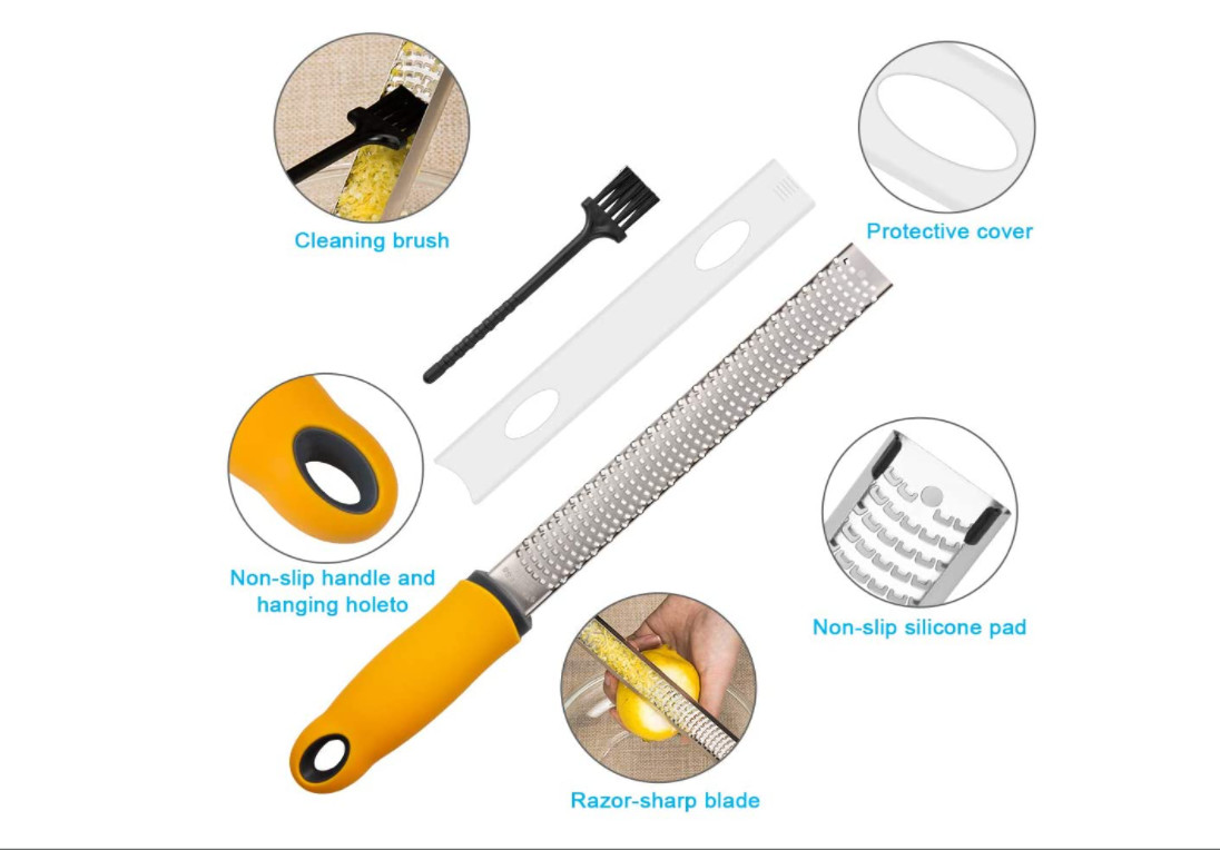 Nonslip Kitchen Gadget Tools Zester Grater 2pcs Multiapplication