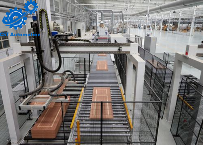 Energy Saving Furniture Assembly Line , Stainless Steel Door Assembly Line