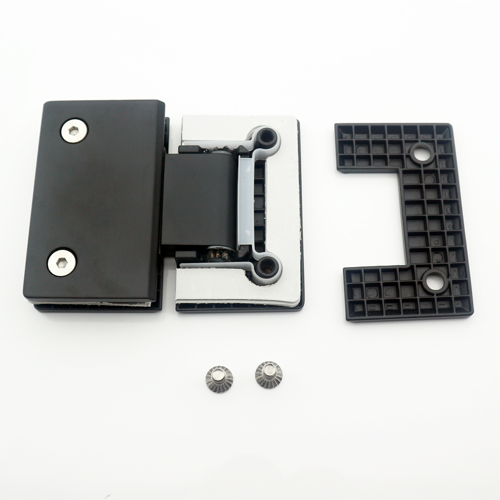 Stainless Steel Glass Shower Cabin Hinge Black Color 180 Degree For Shower Enclosure