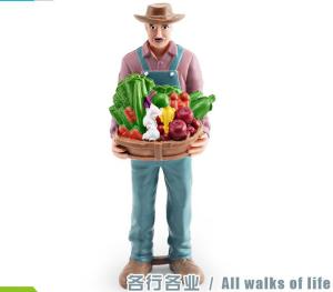 China People at Work Model Toy Farmer Figure Pretend Professionals Figurines Career Figures Toys for Boys Girls Kids wholesale