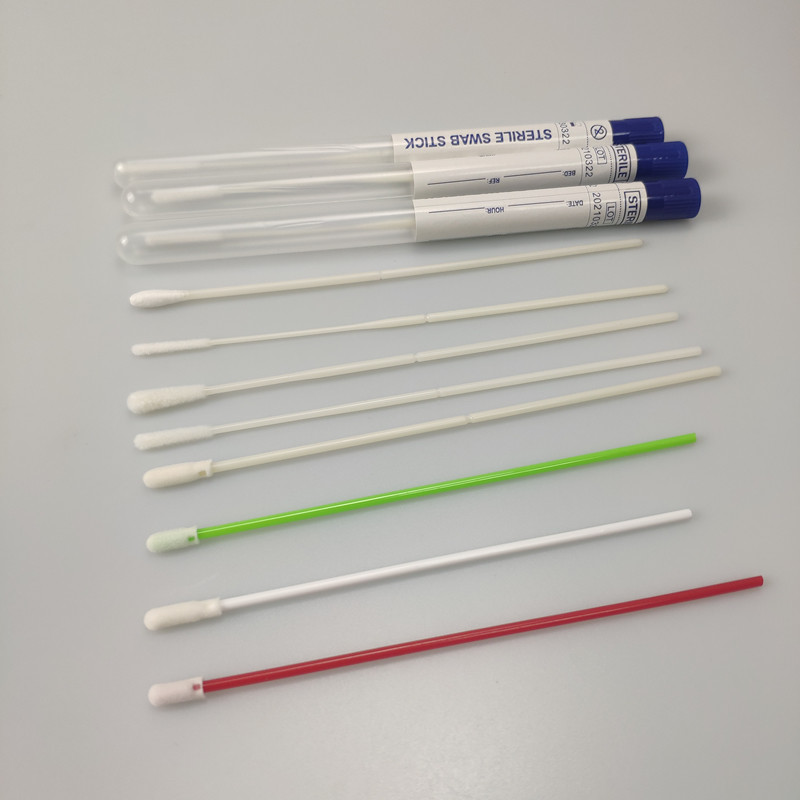 ISO9001 8cm Length Foam Head Disposable Sterile Swab