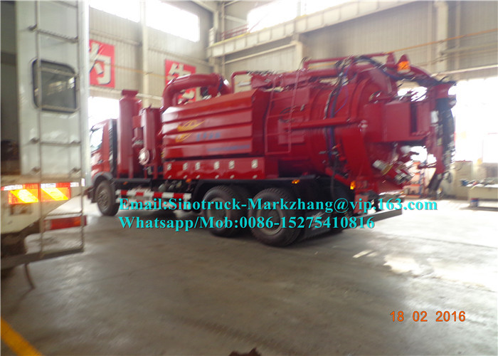 6000L High Pressure Special Purpose Truck / Sewage Suction Truck Multi Functional Combined