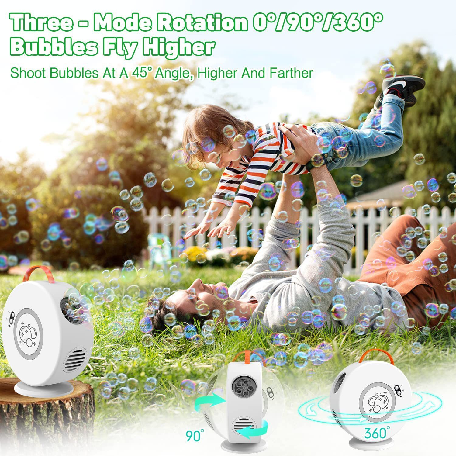 Other Educational Toys Fully Automatic 360 Degree Rotation Outdoor Circular Bubble Machine