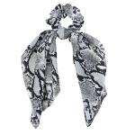 Ribbon Scrunchies Leopard pattern fabric hair tie