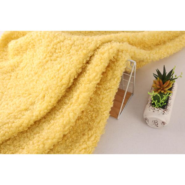 Recycled Soft 100 Polyester Knitted Whole Sherpa Fleece Curly Fleece Plush Fabrics for Clothing Home Blankets Shoes