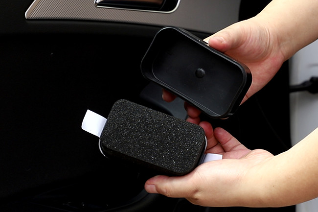 Instant Dashboard Shine Sponge Car Cockpit Silicone Cleaning Sponge Dressing Applicator Fresh Fragrance