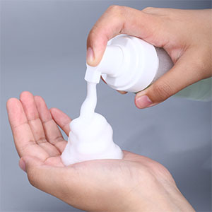Foaming Dispenser Bottle, Travel Spray Bottle Container Cosmetics Bottle Transparent Dry Powder Spray Bottle
