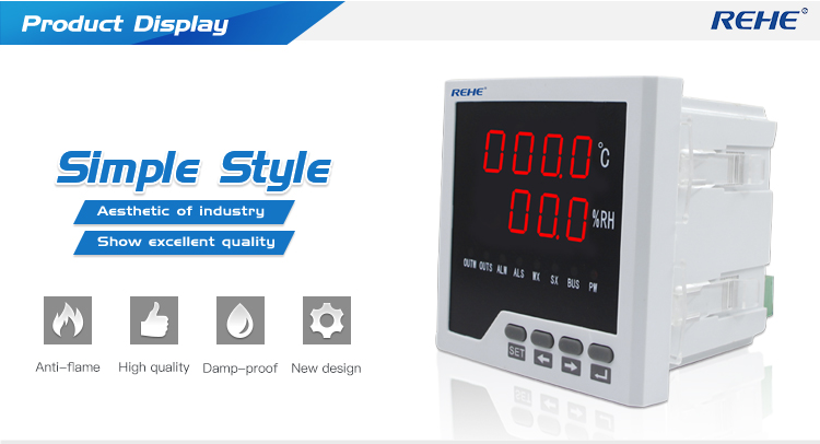 WSK Series Digital Thermometer Humidity And Temperature Controller RS485 MODBUS Protocol