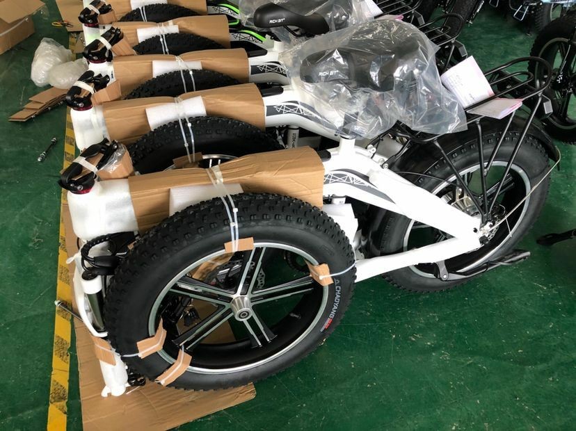 Electric Folding City Bike Commuter 20" 500w 4.0 Super Wide Tire 48v 9.6Ah RICH BIT 016
