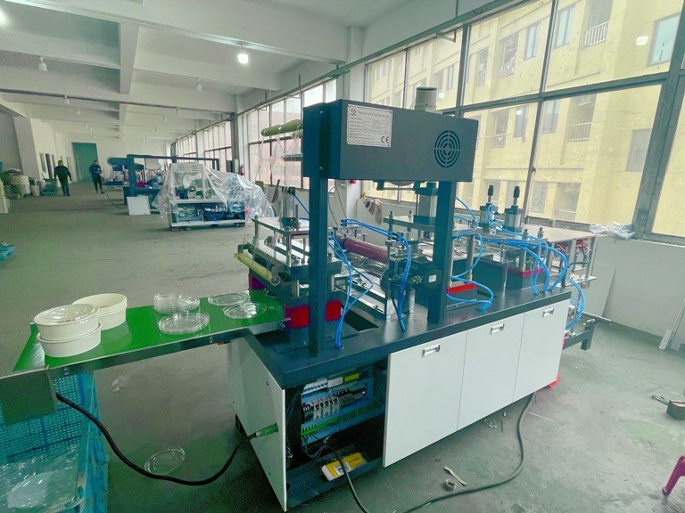 CE OEM PLA Plastic Salad Bowl Cup Lid Machine 270mm*420mm
