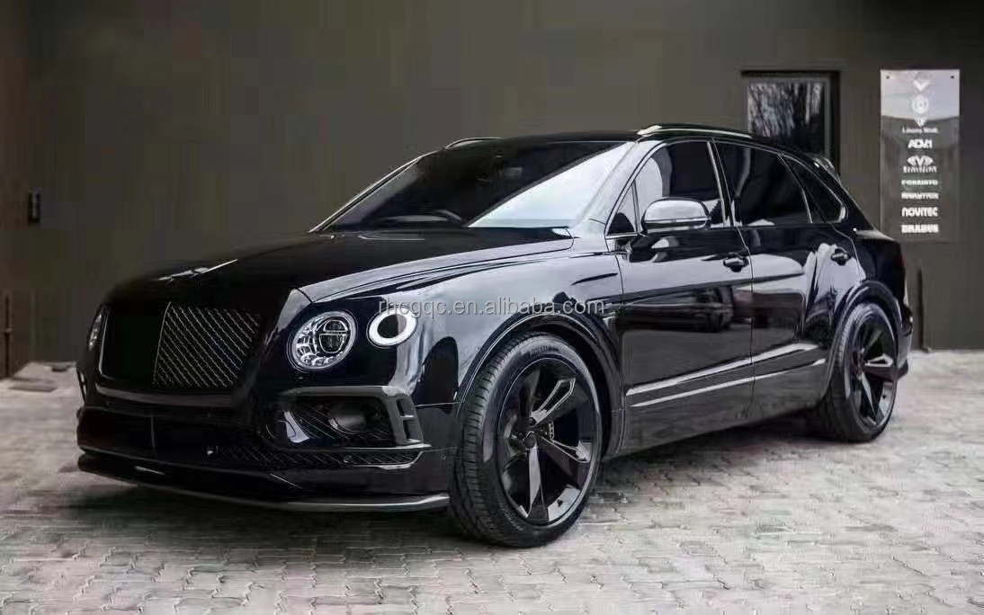 For Bentley Bentayga Carbon Fiber Body Kit Bentayga Upgrades the W12 Style Carbon Fiber Front Lip Diffuser Spoiler