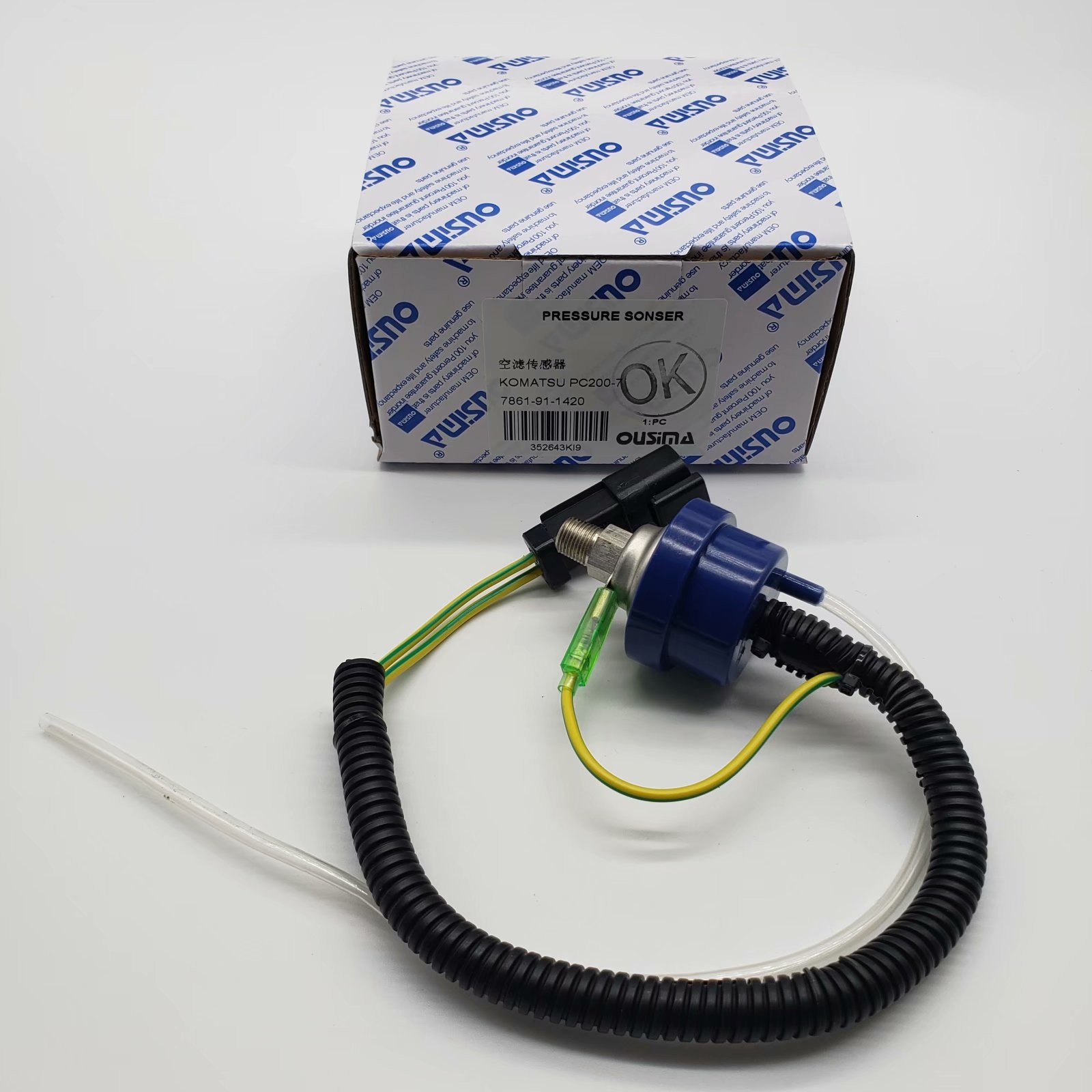 KOMATSU Excavator Sensor 7861911420 , PC200-7 PC300-7 Air Filter Sensor