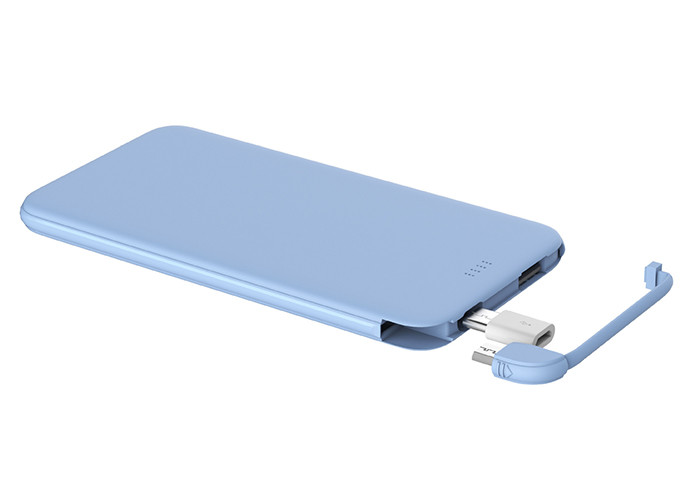 Plastic Credit Card Sized Battery Bank , 5000mah Wallet Sized Portable Charger