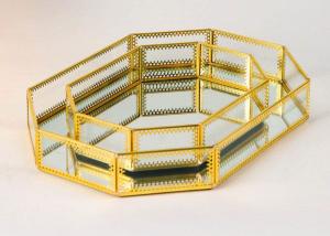China Custom logo dresser ornaments storage tray Nordic ins glass artifact cosmetics box wholesale wholesale