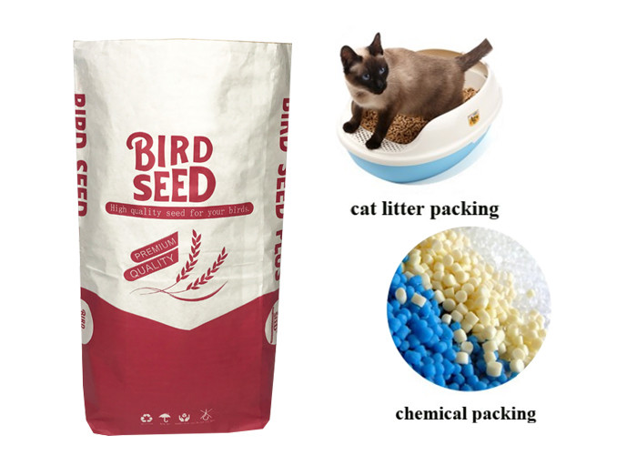 Large Capacity Kraft Paper Bags M Folded 1-3 Layers 20kg Load Bearing Bag