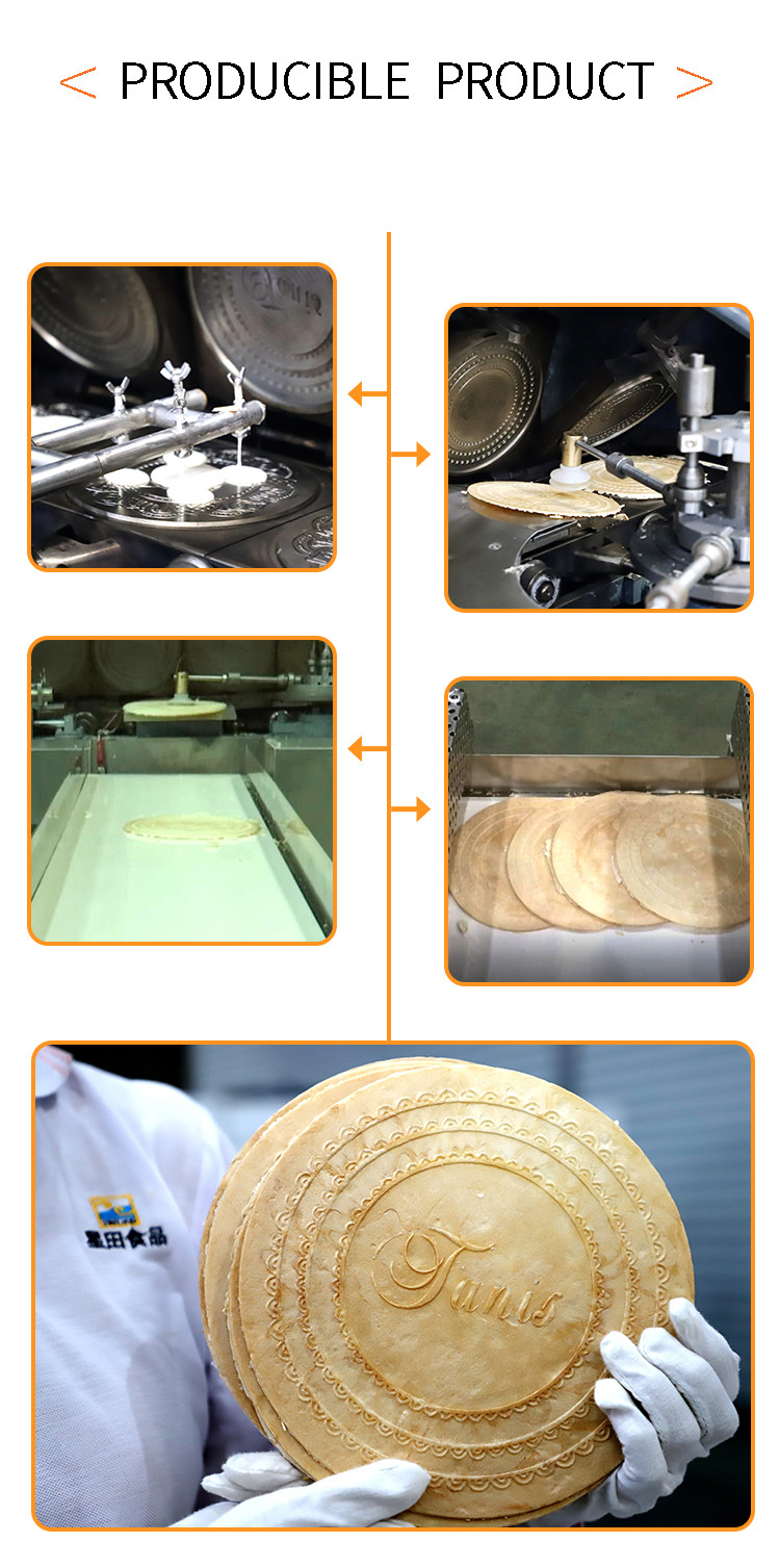 Stainless Steel Large Wafer Biscuit Production Line High Automatic Production