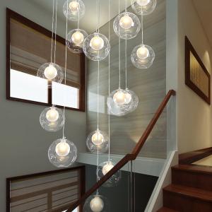 China Stairs Floor House glass box pendant light fixtures for indoor decoration (WH-GP-11) wholesale