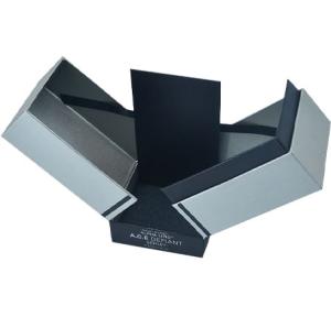 China Vertical Unique Double Door Magnetic Closure Gift Box CMYK Paper Rigid Wine Gift Box wholesale