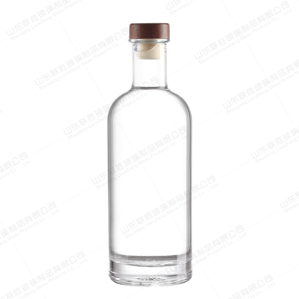 1000ml Glass Liquor Wine Vodka Tequila Bottle With Sealed Cork Lid OEM